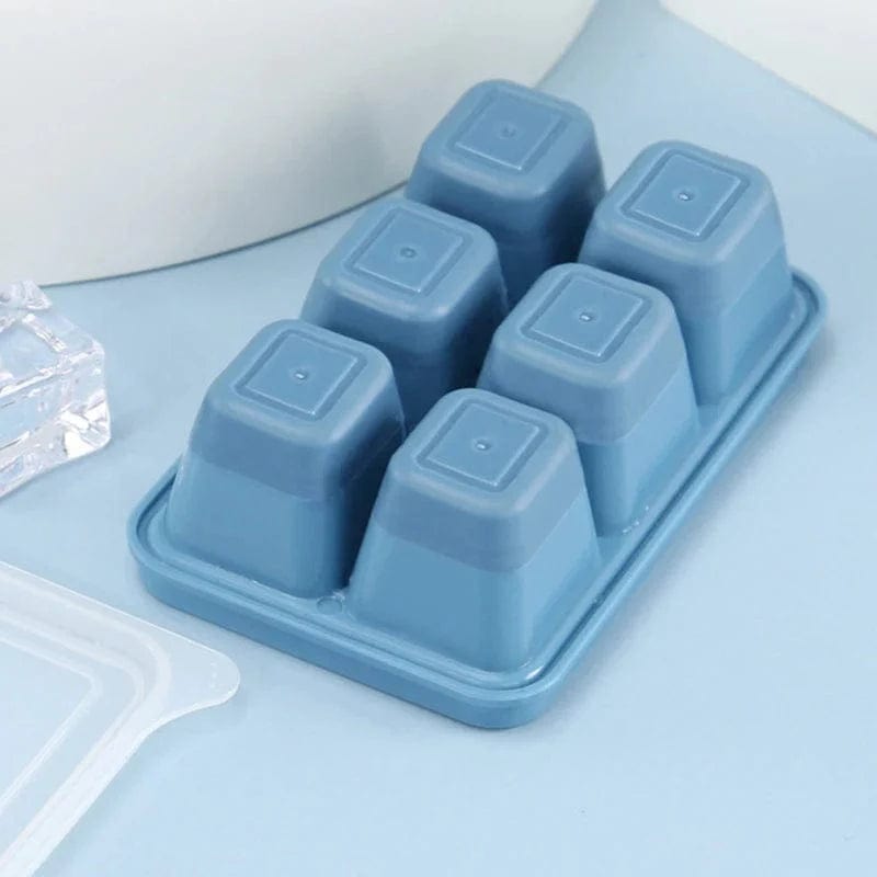 3 6-komorowe plastikowe tacki na kostki lodu z pokrywkami Tytuł domyślny Cuisine Pratique Polska