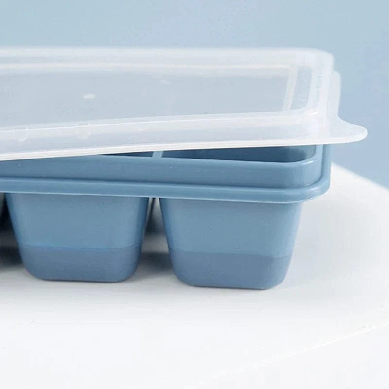 3 6-komorowe plastikowe tacki na kostki lodu z pokrywkami Tytuł domyślny Cuisine Pratique Polska