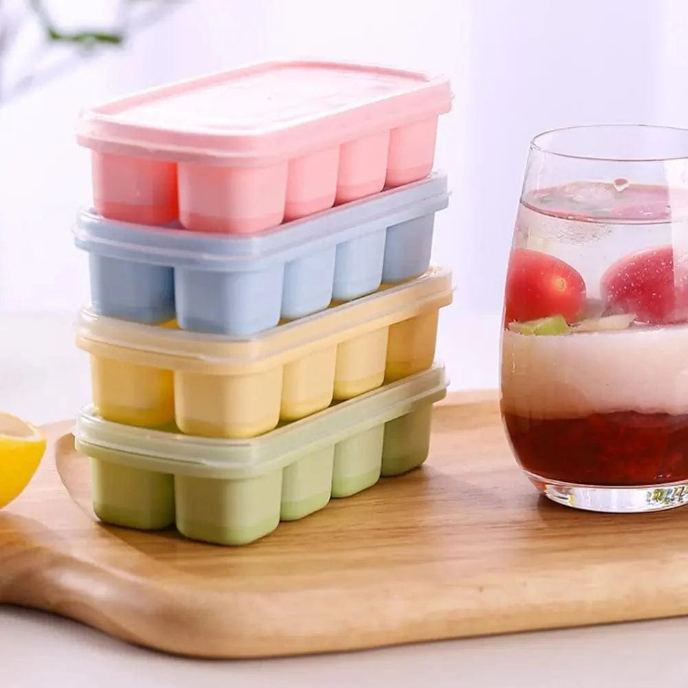 8-komorowa silikonowa tacka na kostki lodu z pokrywką Cuisine Pratique Polska