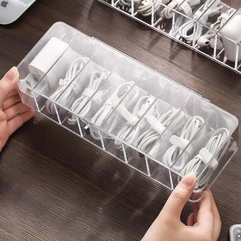 8-komorowy przezroczysty schowek na kabel do ładowania Cuisine Pratique Polska