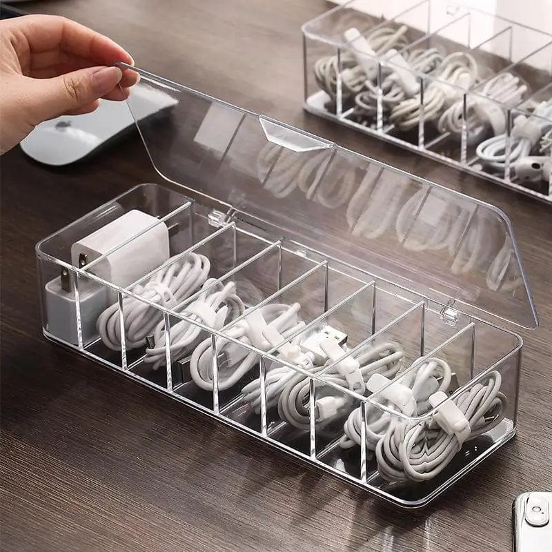 8-komorowy przezroczysty schowek na kabel do ładowania Cuisine Pratique Polska