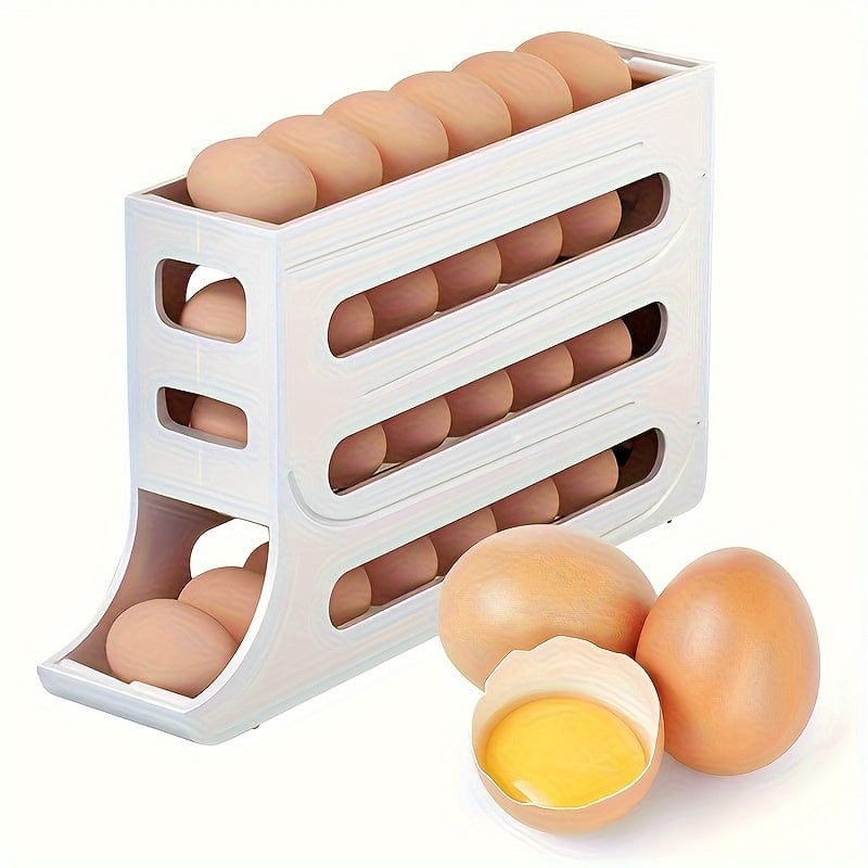 Automatyczny pojemnik na jajka z polipropylenu - organizer na jajka do lodówki (30 sztuk) Cuisine Pratique Polska