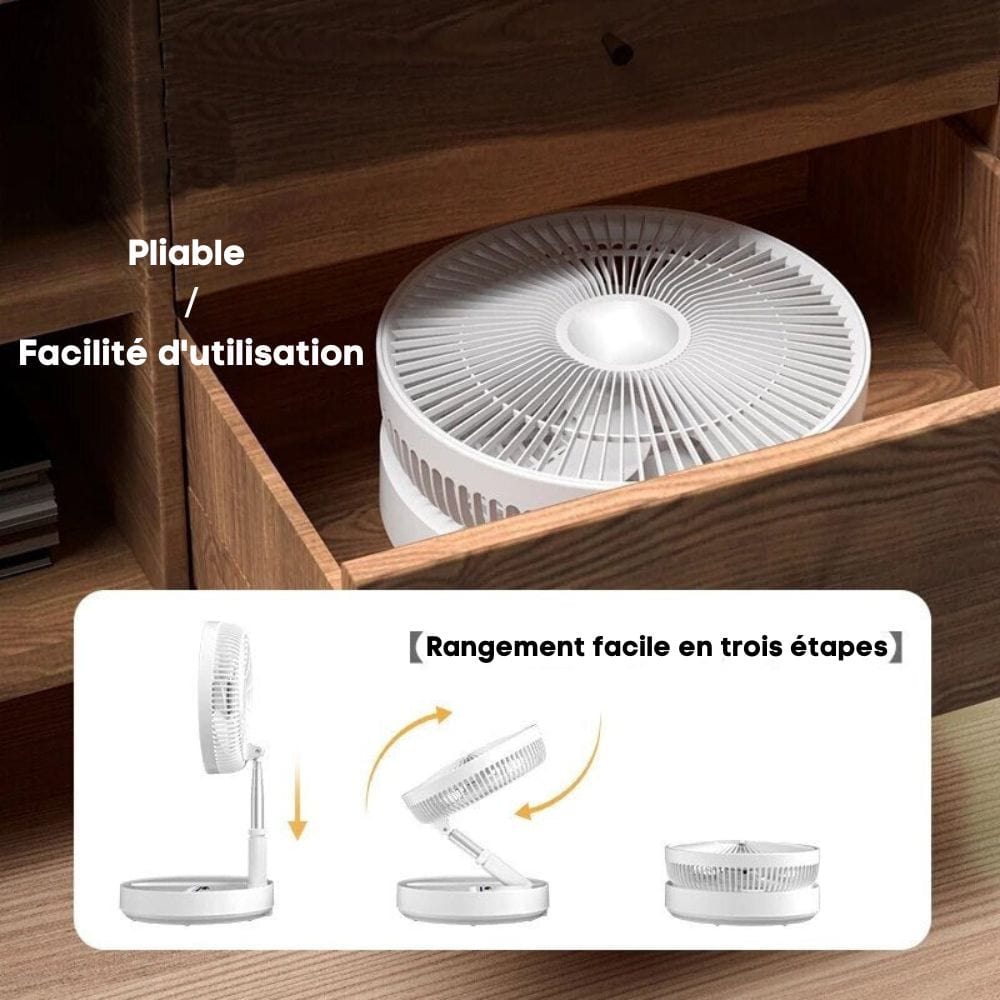 Bezprzewodowy, wysuwany wentylator przenośny USB Cuisine Pratique Polska