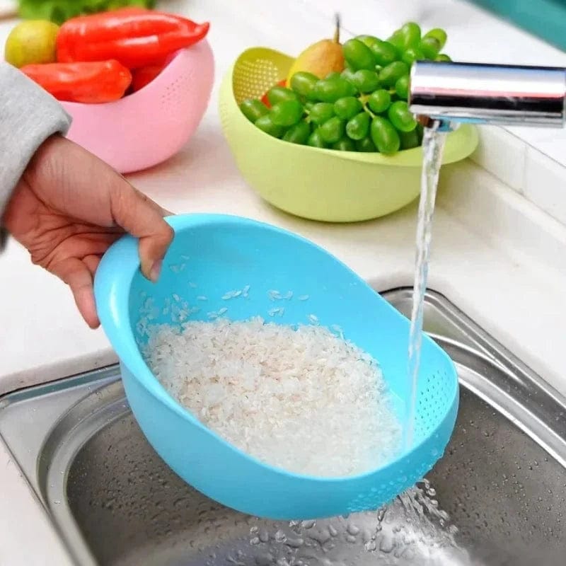 Cedzak do warzyw i owoców Ekologiczne czyszczenie Odwadnianie Niebieski Cuisine Pratique Polska