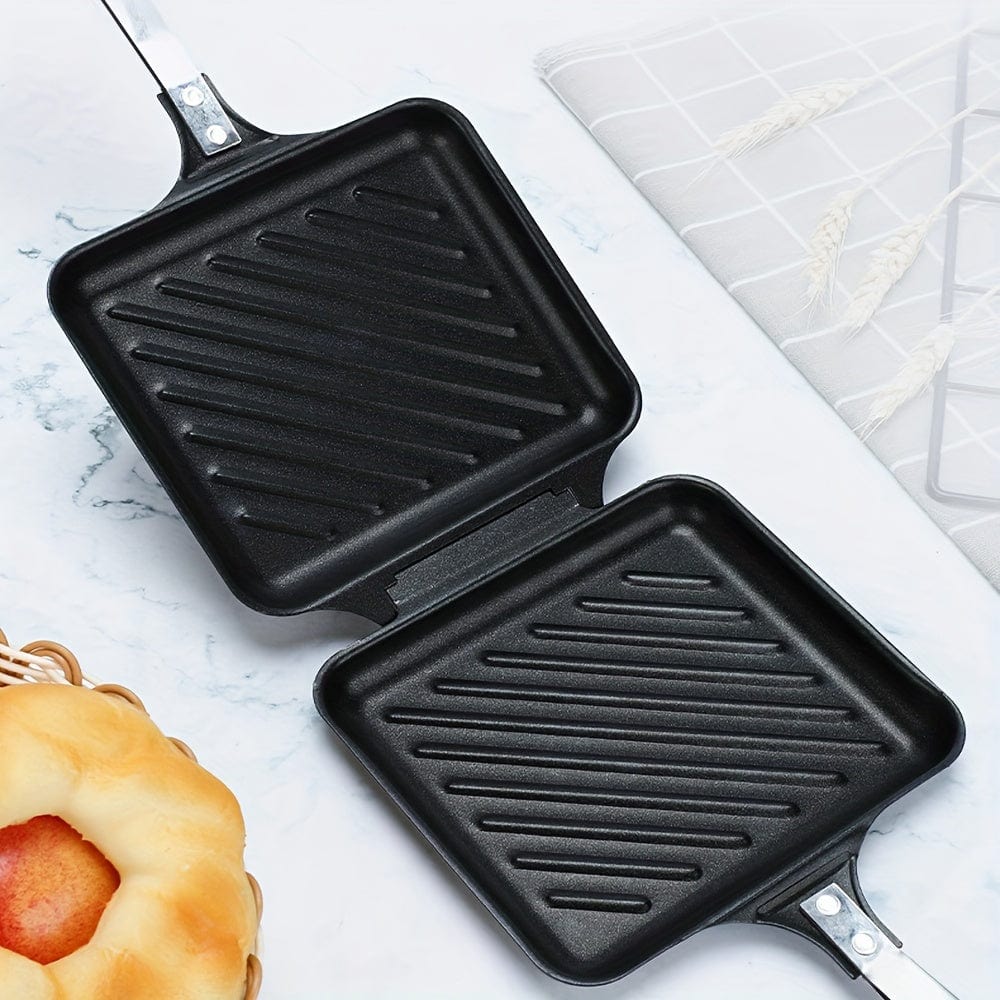 Demontowalny grill do kanapek na gaz/indukcję, płyty nieprzywierające, czarny Czarny Cuisine Pratique Polska