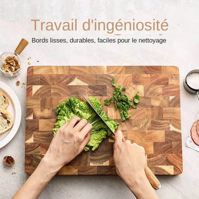 Dwustronna deska do krojenia z drewna akacjowego Tytuł domyślny Cuisine Pratique Polska