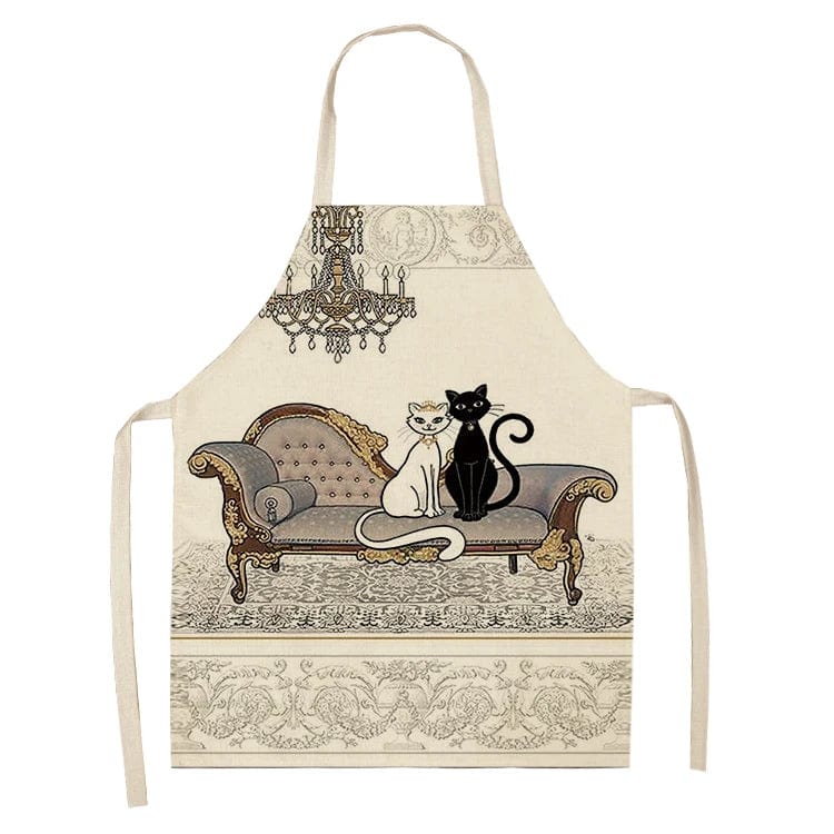Fartuch kuchenny Cute Kitten Japanese Print Linen Cotton Meow Tytuł domyślny Cuisine Pratique Polska
