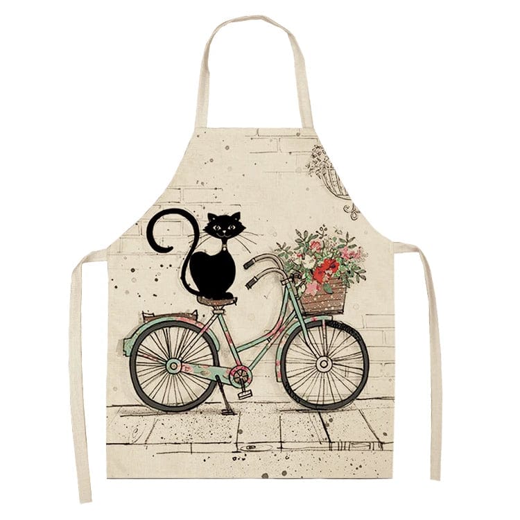 Fartuch kuchenny Cute Kitten Japanese Print Linen Cotton Meow Tytuł domyślny Cuisine Pratique Polska