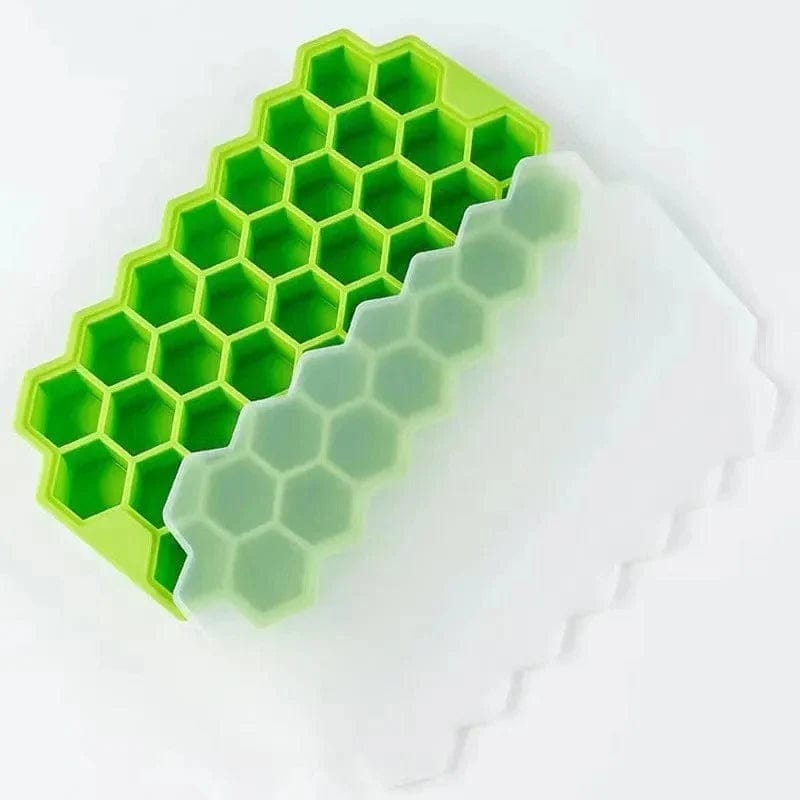 Forma do kostek lodu o strukturze plastra miodu 37 wgłębień Zielony / 1 forma Cuisine Pratique Polska