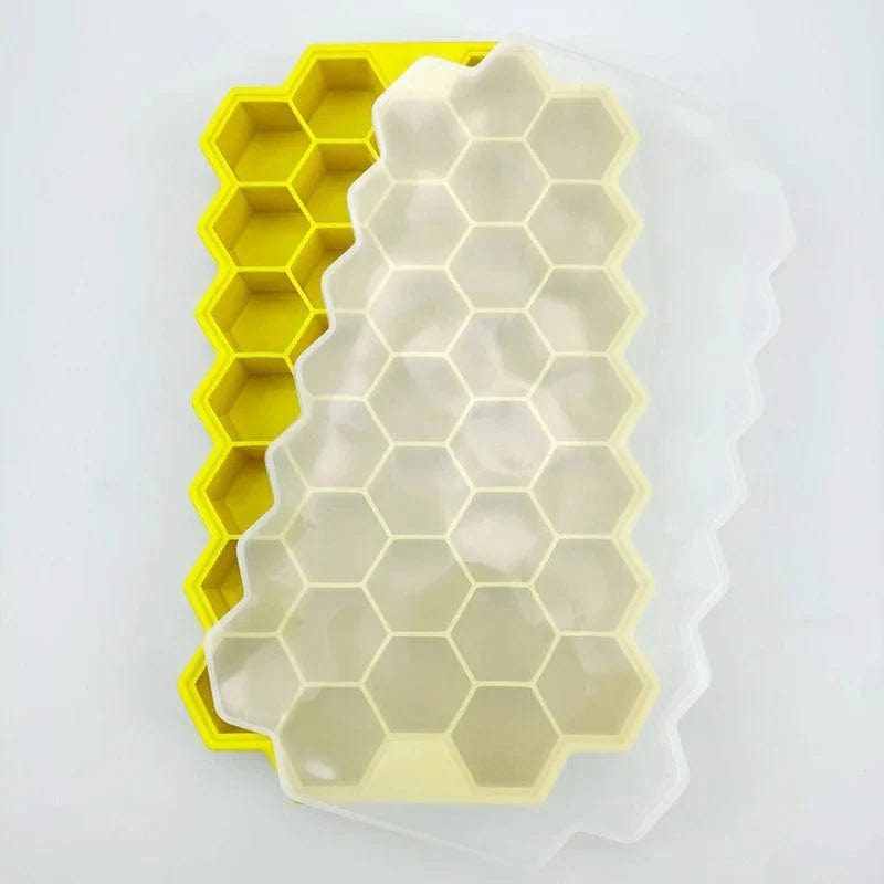 Forma do kostek lodu o strukturze plastra miodu 37 wgłębień Żółty / 1 forma Cuisine Pratique Polska
