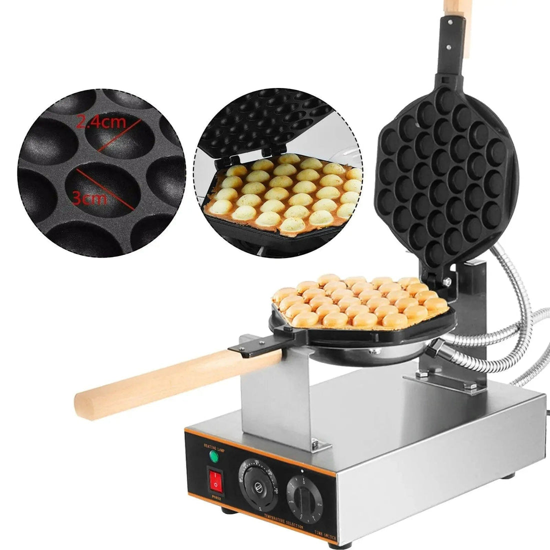 Gofrownica elektryczna ze stali nierdzewnej - 4 gofry Stany Zjednoczone Cuisine Pratique Polska