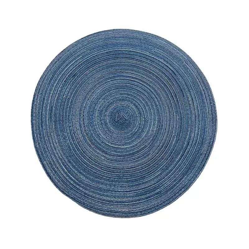 Indywidualna okrągła mata winylowa do dekoracji stołu, zestaw 1 szt. Blue / 30 cm / Okrągły Cuisine Pratique Polska