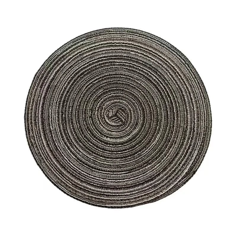 Indywidualna okrągła mata winylowa do dekoracji stołu, zestaw 1 szt. Czarny / 30 cm / Okrągły Cuisine Pratique Polska