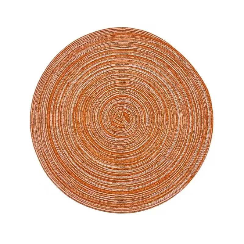 Indywidualna okrągła mata winylowa do dekoracji stołu, zestaw 1 szt. Pomarańczowy / 30 cm / Okrągły Cuisine Pratique Polska