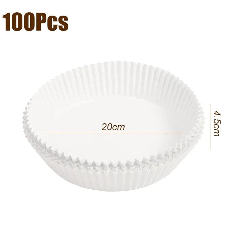 Jednorazowa wkładka do frytownic powietrznych - akcesorium do gotowania zapobiegające mikrofalom 20cm B 100szt Cuisine Pratique Polska