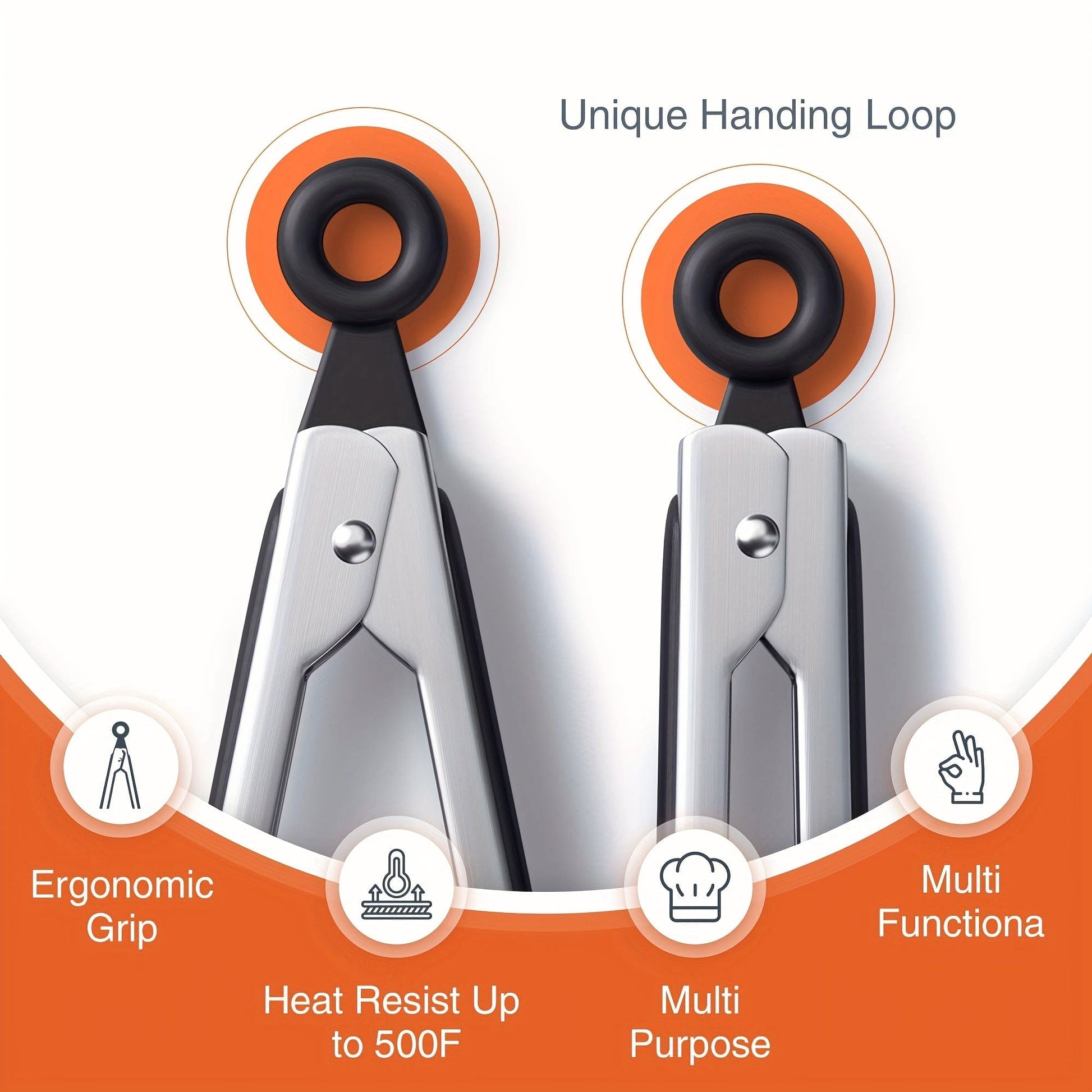 Klapka kuchenna ze stali nierdzewnej z czarnymi silikonowymi końcówkami Cuisine Pratique Polska