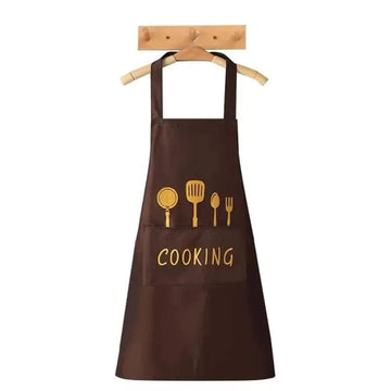 Klasyczny wodoodporny fartuch kuchenny "Cooking" z PVC - brązowy Brązowy Cuisine Pratique Polska