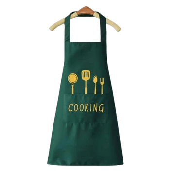 Klasyczny wodoodporny fartuch kuchenny "Cooking" z PVC - kolor zielony Zielony Cuisine Pratique Polska