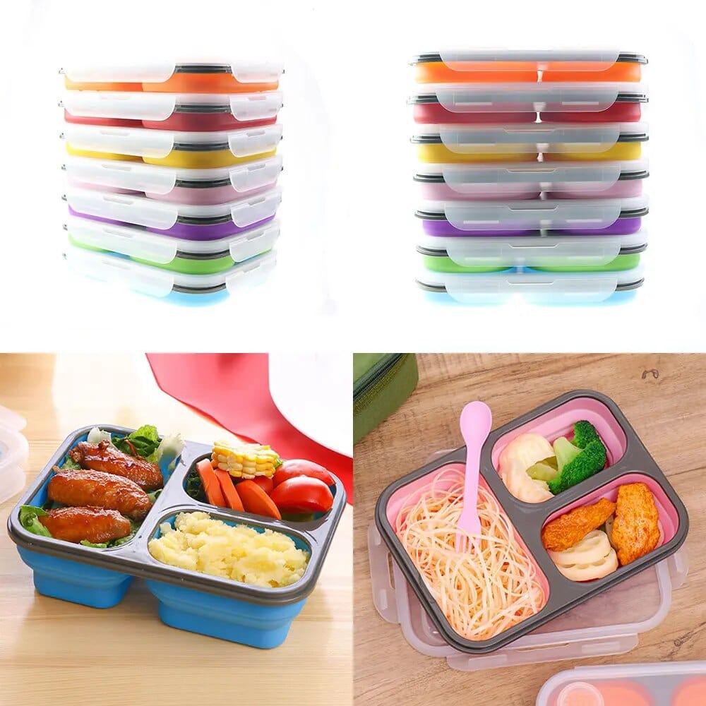 Kompaktowy, składany pojemnik na lunch z podwójną komorą Cuisine Pratique Polska