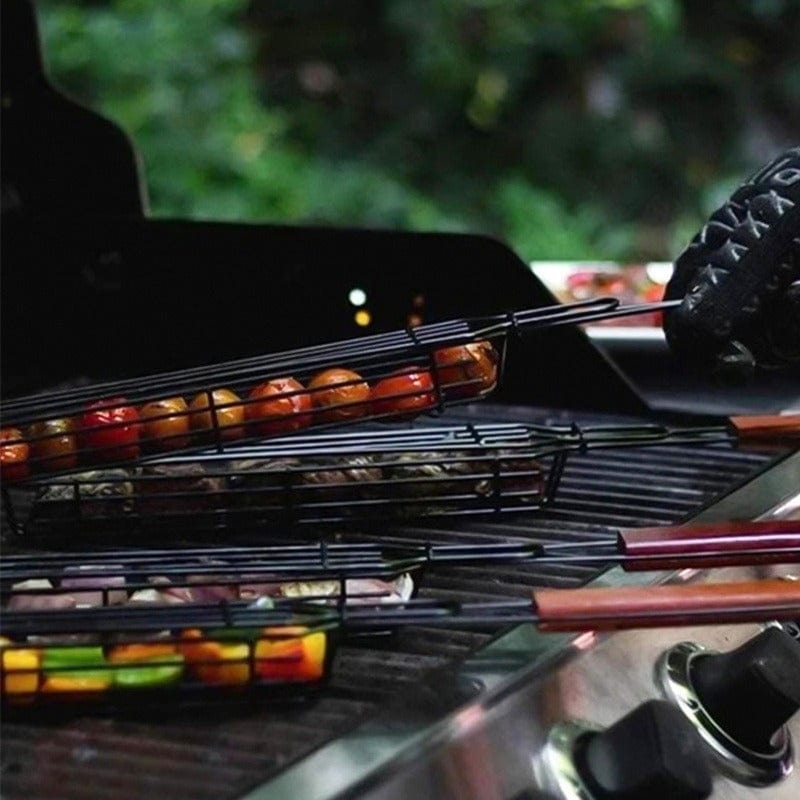 Kosz do grillowania kebabów z nieprzywierającej stali nierdzewnej - do hot dogów i kiełbasek - przenośny i praktyczny grill Cuisine Pratique Polska