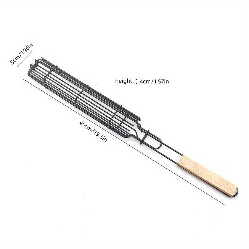 Kosz do grillowania kebabów z nieprzywierającej stali nierdzewnej - do hot dogów i kiełbasek - przenośny i praktyczny grill Cuisine Pratique Polska
