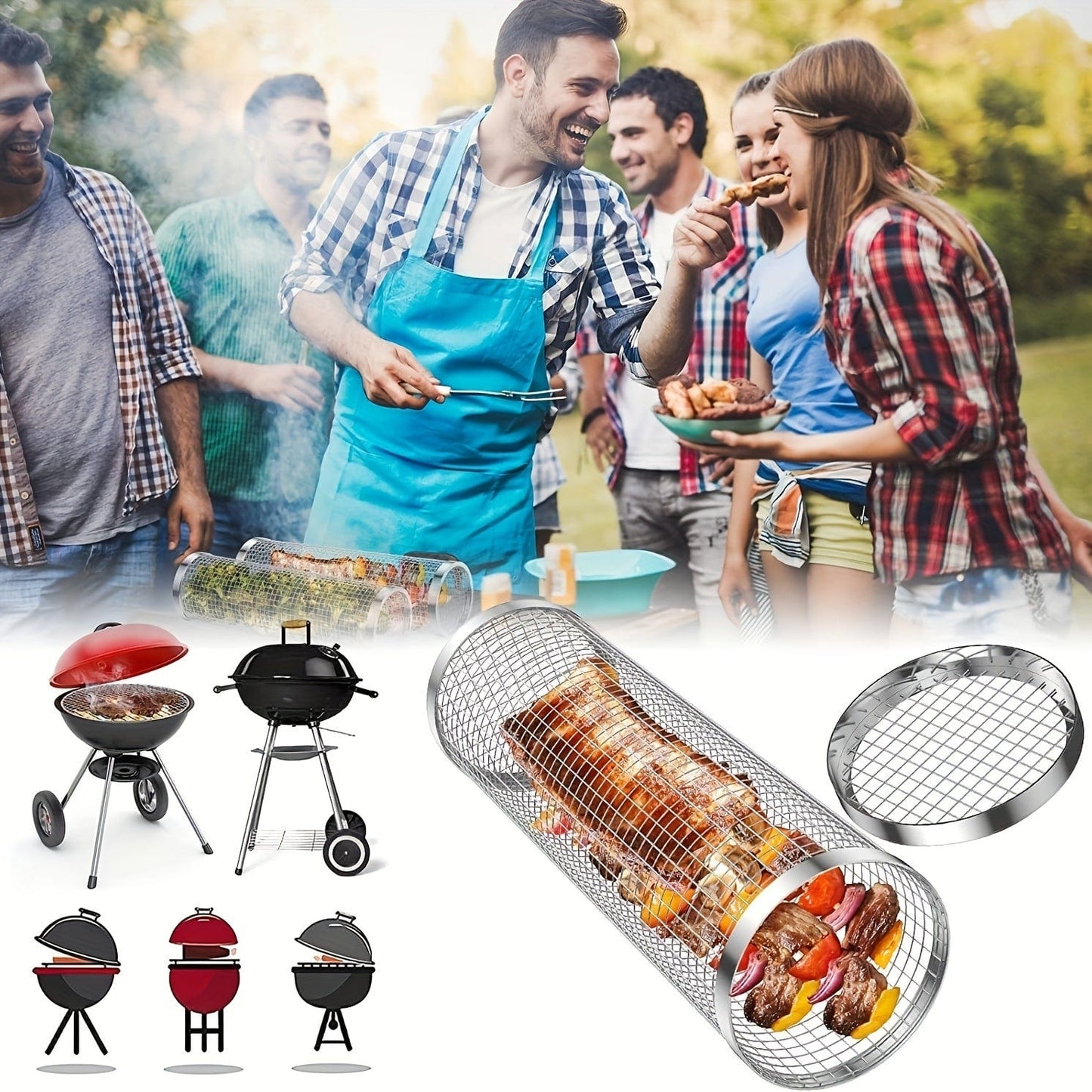 Kosz do grillowania ze stali nierdzewnej do warzyw i ryb Cuisine Pratique Polska