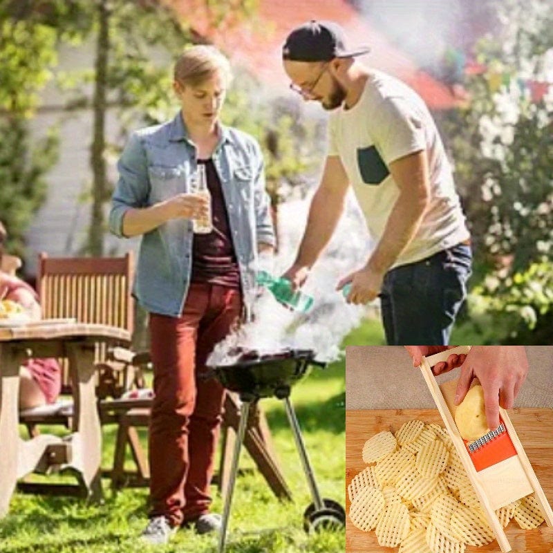 Krajalnica do ziemniaków żółto-czerwona - stal nierdzewna Żółty i czerwony / 1szt. Cuisine Pratique Polska