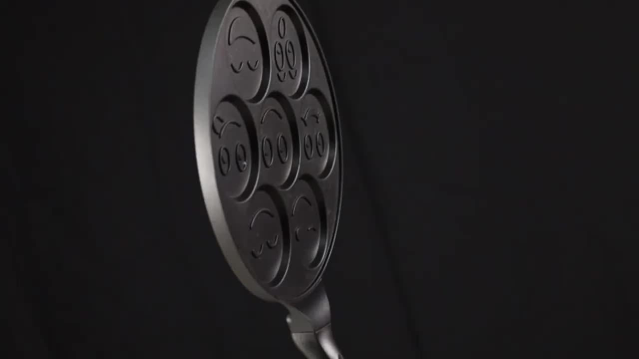 Mini grill do naleśników, patelnia z 7 foremkami Mubarak Eid Al-Adha 7-otworowa czarna patelnia Cuisine Pratique Polska