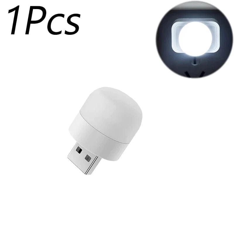 Mini lampka USB do czytania Ciepła biel Akumulator 1-10 szt. 1szt Biały Cuisine Pratique Polska