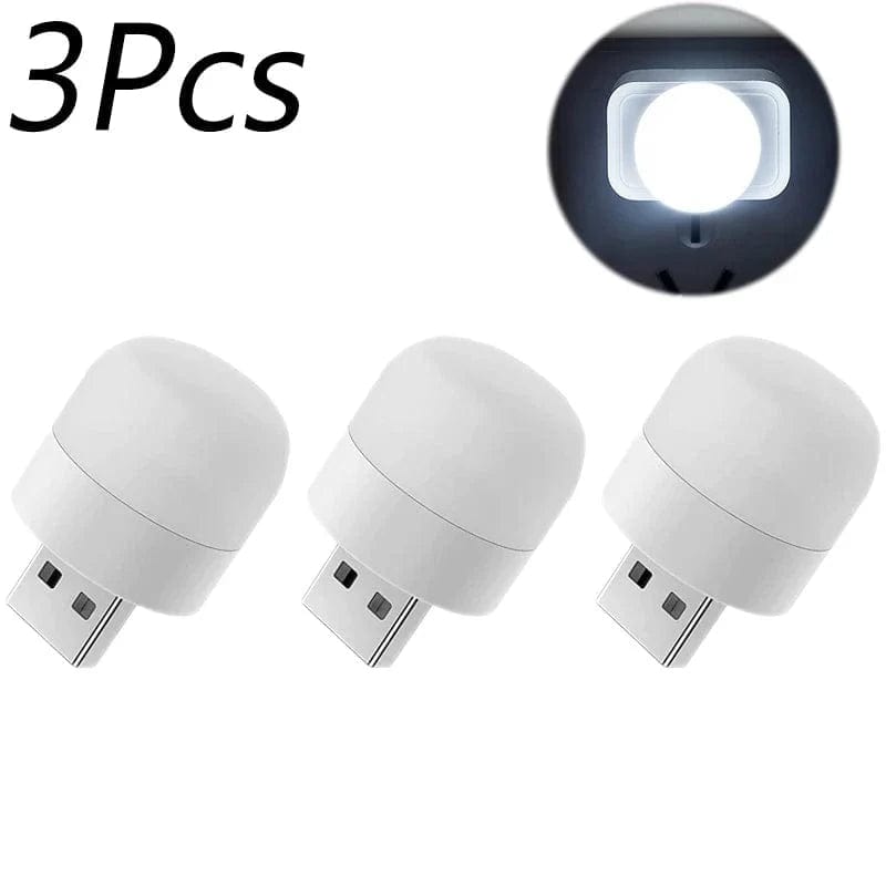 Mini lampka USB do czytania Ciepła biel Akumulator 1-10 szt. 3szt Biały Cuisine Pratique Polska