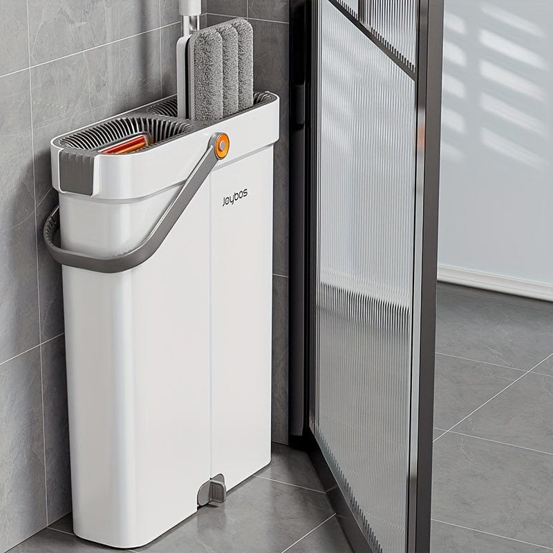 Mop ze ściągaczką bez użycia rąk i tęczową skrobaczką - Wielofunkcyjne sprzątanie głównych pomieszczeń - Trwałe materiały 【33cm】 1 mop + 1 wiadro + 2 mopy Cuisine Pratique Polska