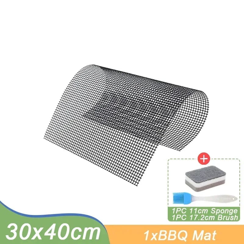 Odporny na wysoką temperaturę, nieprzywierający grill wielokrotnego użytku 1 siatka 30x40cm + 1 gąbka + 1 szczotka Cuisine Pratique Polska