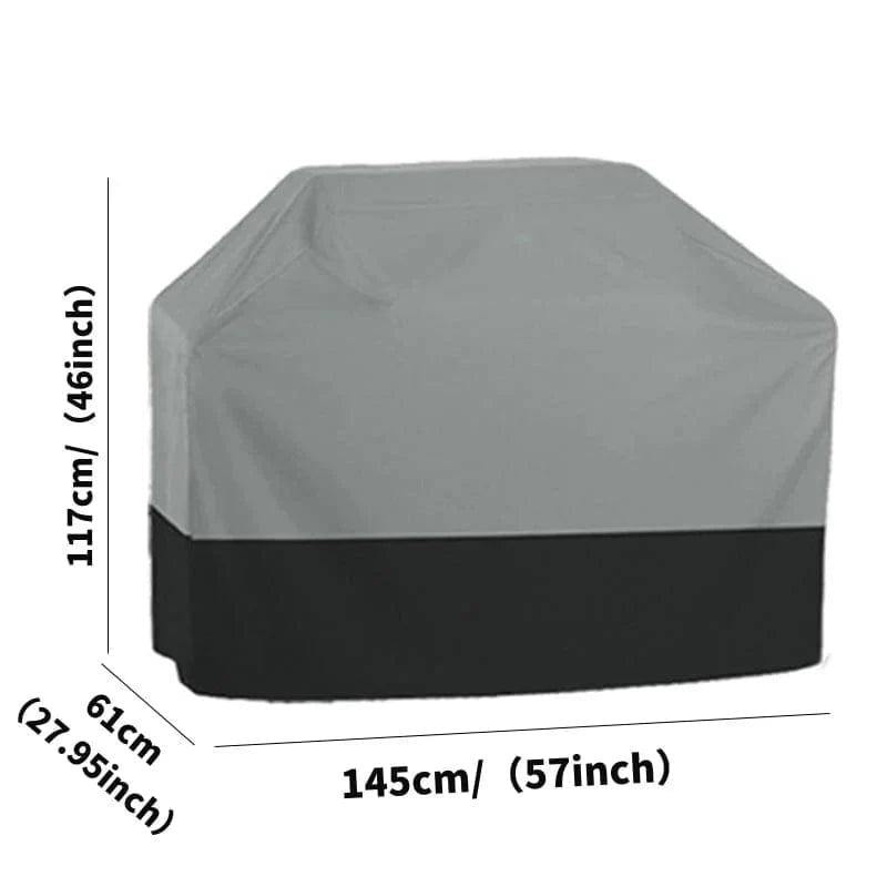 Pokrowiec na grilla z tkaniny 210T Oxford | Ochrona ogrodu przed promieniowaniem UV - czarny 145x61x117cm Cuisine Pratique Polska