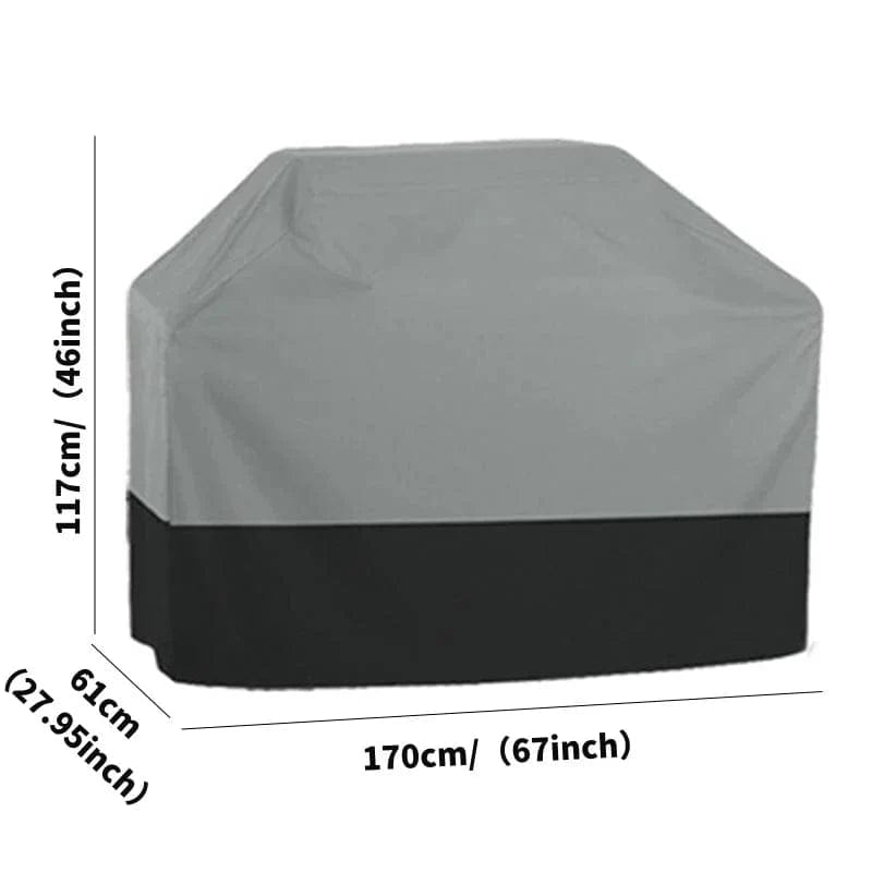 Pokrowiec na grilla z tkaniny 210T Oxford | Ochrona ogrodu przed promieniowaniem UV - czarny 170x61x117cm Cuisine Pratique Polska