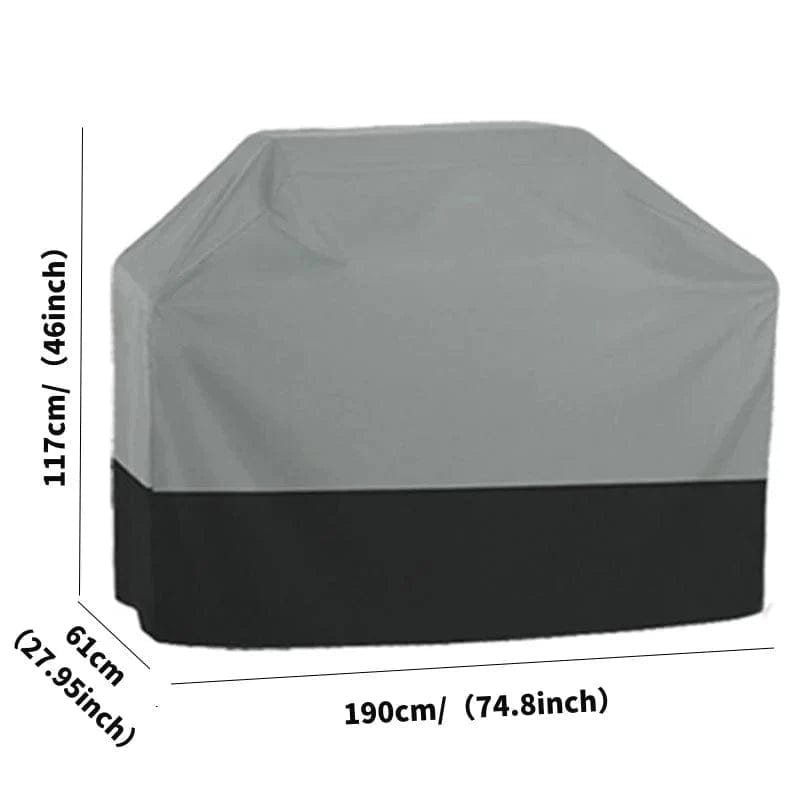 Pokrowiec na grilla z tkaniny 210T Oxford | Ochrona ogrodu przed promieniowaniem UV - czarny 190x71x117cm Cuisine Pratique Polska