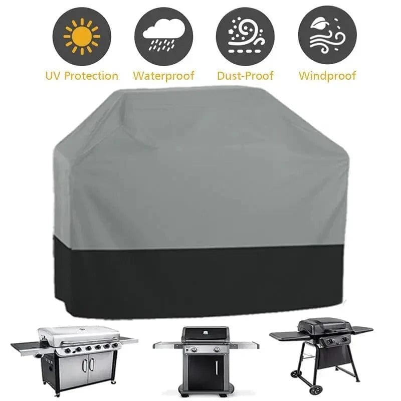 Pokrowiec na grilla z tkaniny 210T Oxford | Ochrona ogrodu przed promieniowaniem UV - czarny Cuisine Pratique Polska
