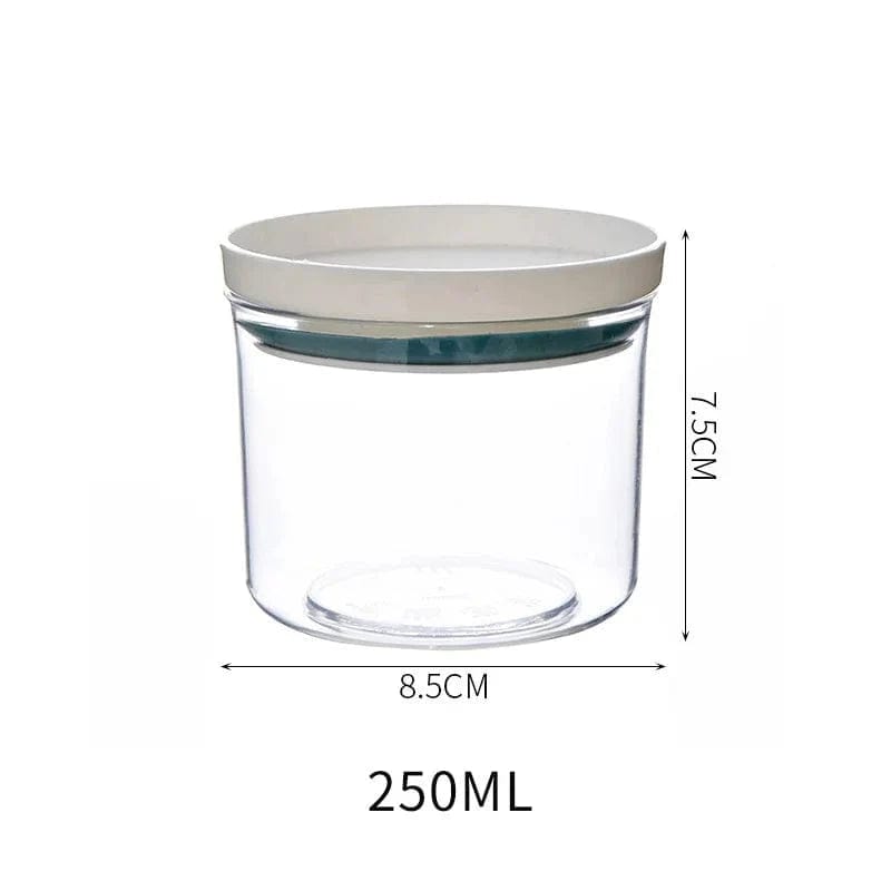 Przezroczyste hermetyczne puszki z kolorowym zamknięciem 250 ml / Niebiesko-zielony Cuisine Pratique Polska