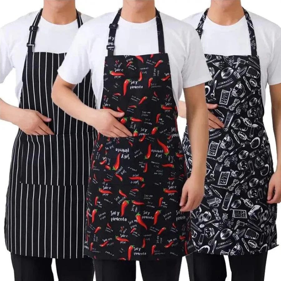 Regulowany fartuch kuchenny w paski dla dorosłych - idealny do restauracji, na kemping i do gotowania Cuisine Pratique Polska