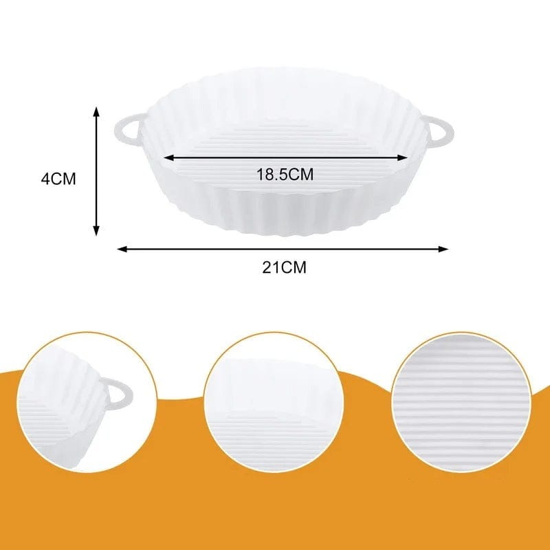 Silikonowy kosz do smażenia we frytkownicy powietrznej (18,5x21x4 cm) Biały Cuisine Pratique Polska