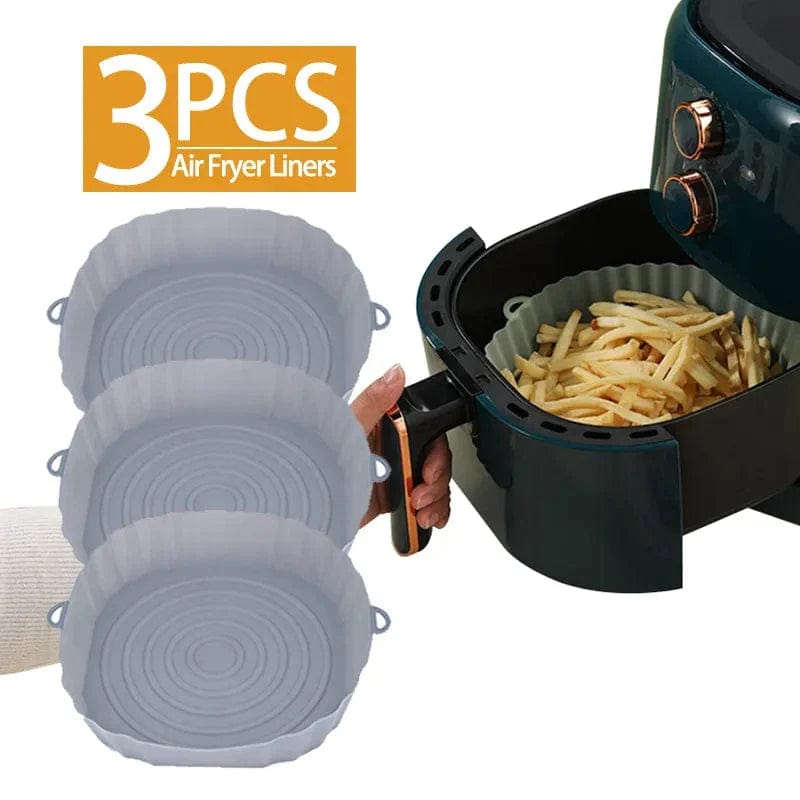Silikonowy koszyk wielokrotnego użytku do frytownic bezolejowych - zestaw 3 - przyjazny dla środowiska Cuisine Pratique Polska