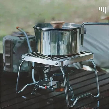 Składany stojak ze stali nierdzewnej do grillowania na kempingu 26x15x12cm Cuisine Pratique Polska