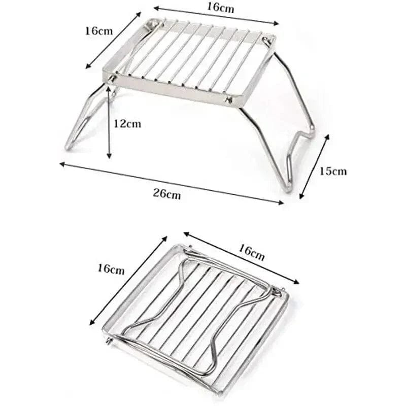 Składany stojak ze stali nierdzewnej do grillowania na kempingu 26x15x12cm Cuisine Pratique Polska