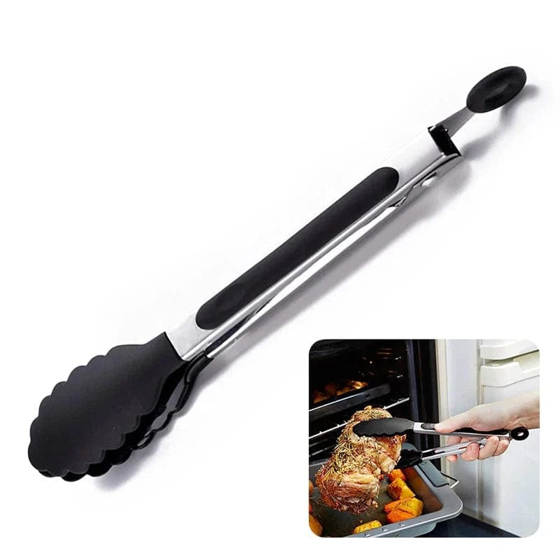 Szczypce kuchenne ze stali nierdzewnej z silikonową powłoką - akcesoria kuchenne BBQ miska na sałatkę Cuisine Pratique Polska