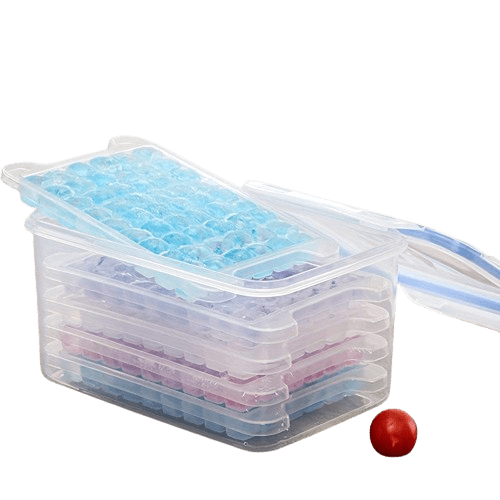 Tacki na kostki lodu ułożone w pudełku - Zestaw 3/5/8 - 54 kostki lodu na tackę Cuisine Pratique Polska