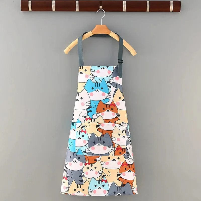 Wodoodporny fartuch kuchenny z płótna bawełnianego - motywy kwiatów lub kotów Chats Mignons et Colorés Cuisine Pratique Polska