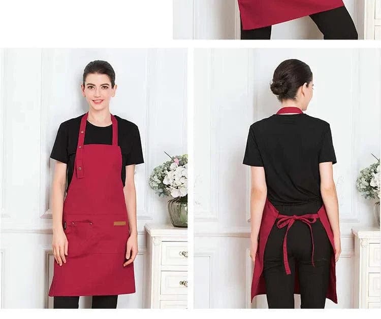 Wygodny fartuch kuchenny damski/męski - poliester, styl koreański Cuisine Pratique Polska