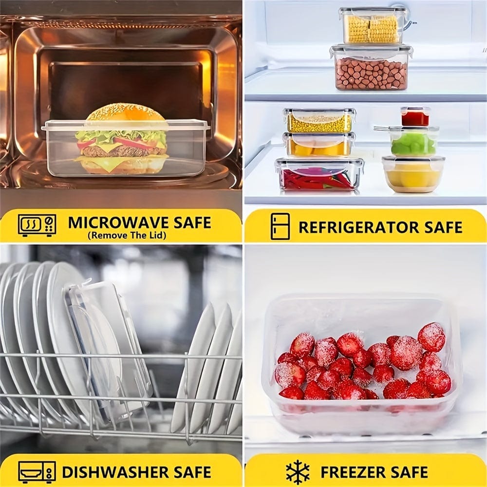 Zestaw 24 pojemników kuchennych - hermetyczne, bezpieczne w kuchence mikrofalowej, etykiety i długopis w zestawie zestaw lunchbox 24szt Cuisine Pratique Polska