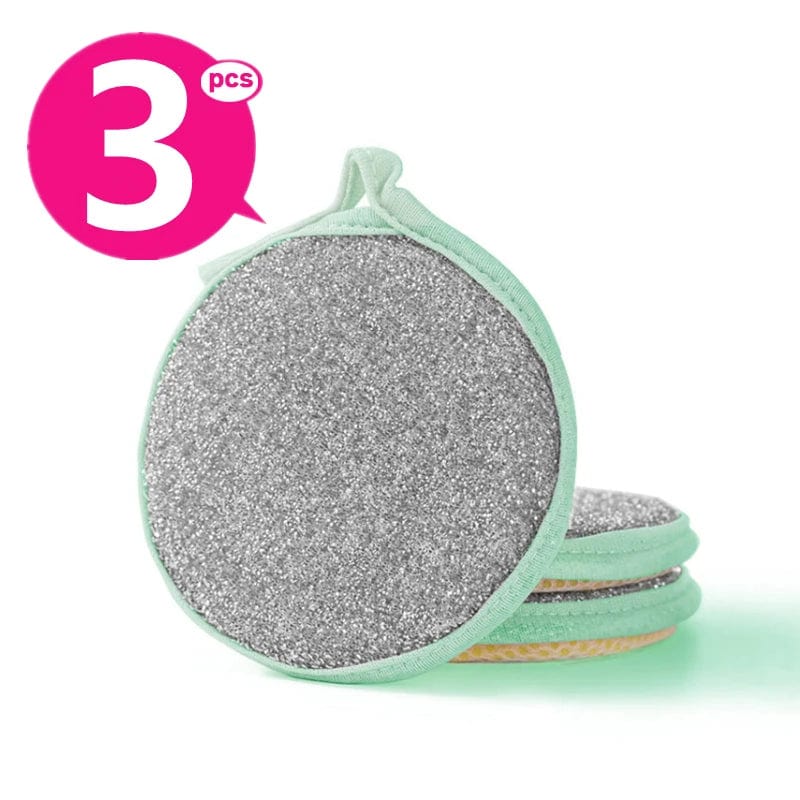 Zestaw 3 dwustronnych gąbek czyszczących - przyjazne dla środowiska 3PCS Zielony Cuisine Pratique Polska