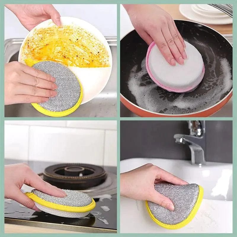 Zestaw 3 dwustronnych gąbek czyszczących - przyjazne dla środowiska Cuisine Pratique Polska