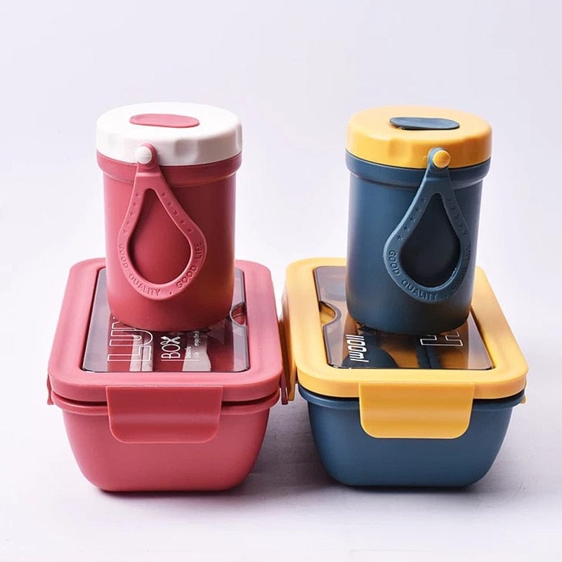 Zestaw "Lunch Box Kids": pudełko na lunch + sztućce + szklanka + torba Cuisine Pratique Polska